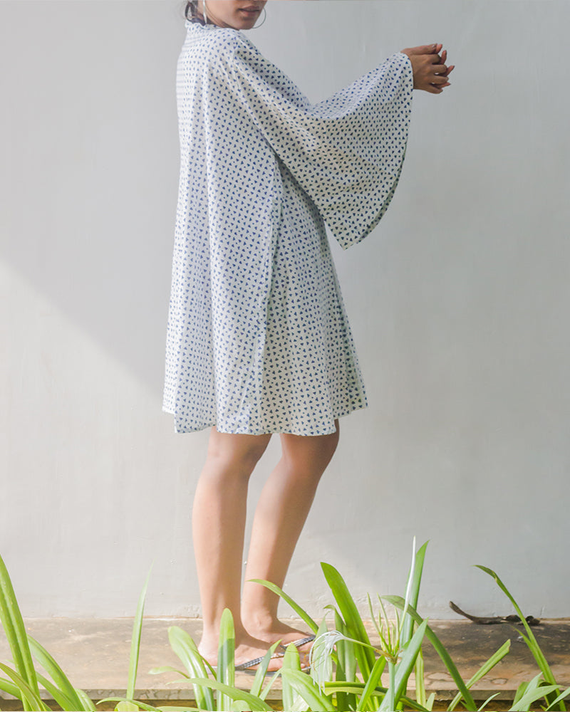 Aloe Vera Infused Organic Printed White Cover Up